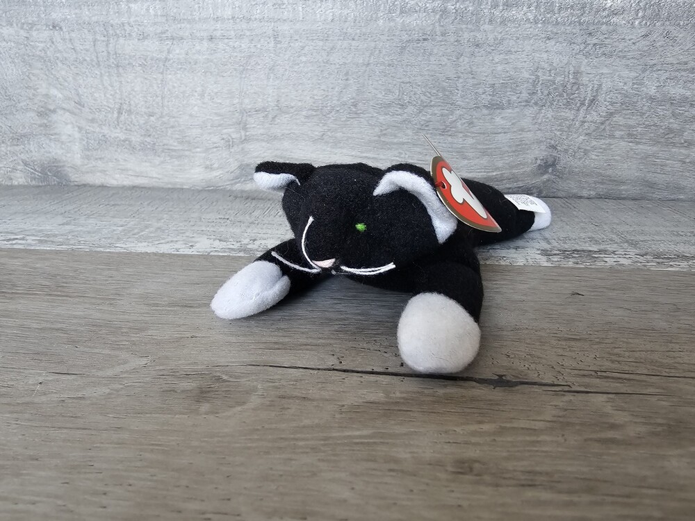 1993 Retired ZIP Ty Mini Beanie Baby Hang Tag BLACK CAT! Vintage